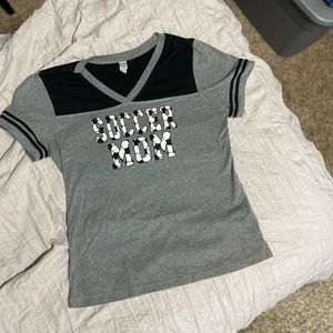 Soccer mom v neck tshirt size M